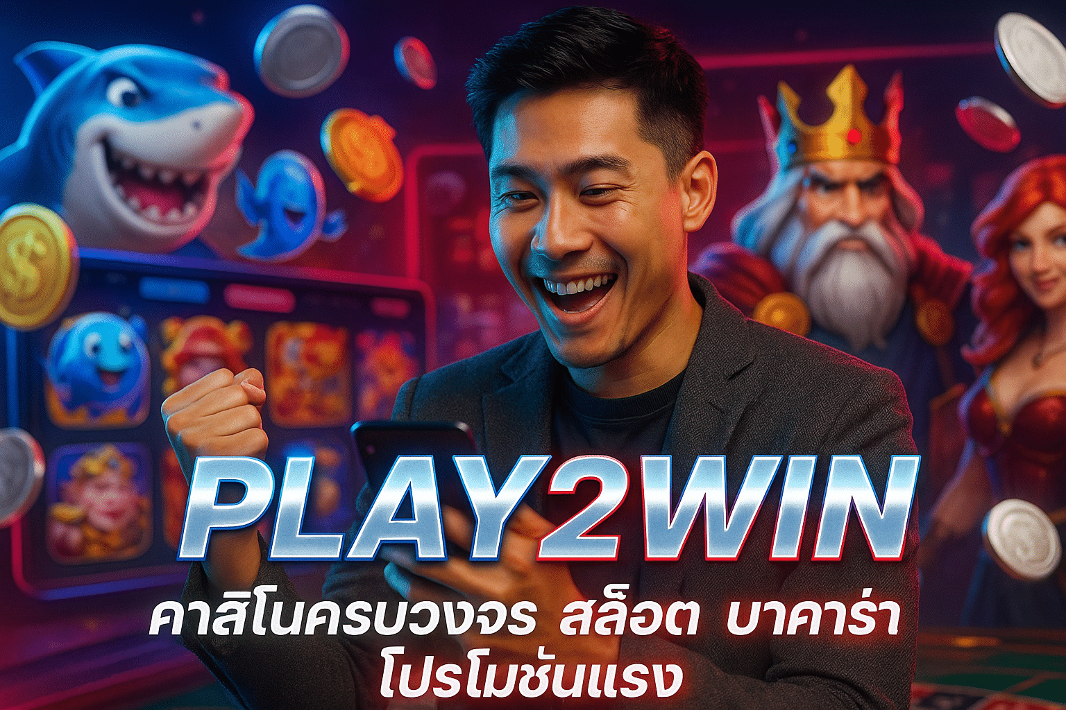 PLAY2WIN คาสิโนครบวงจร สล็อต บาคาร่า โปรโมชั่นแรง