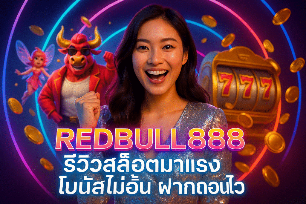 REDBULL888 รีวิวสล็อตมาแรง โบนัสไม่อั้น ฝากถอนไว